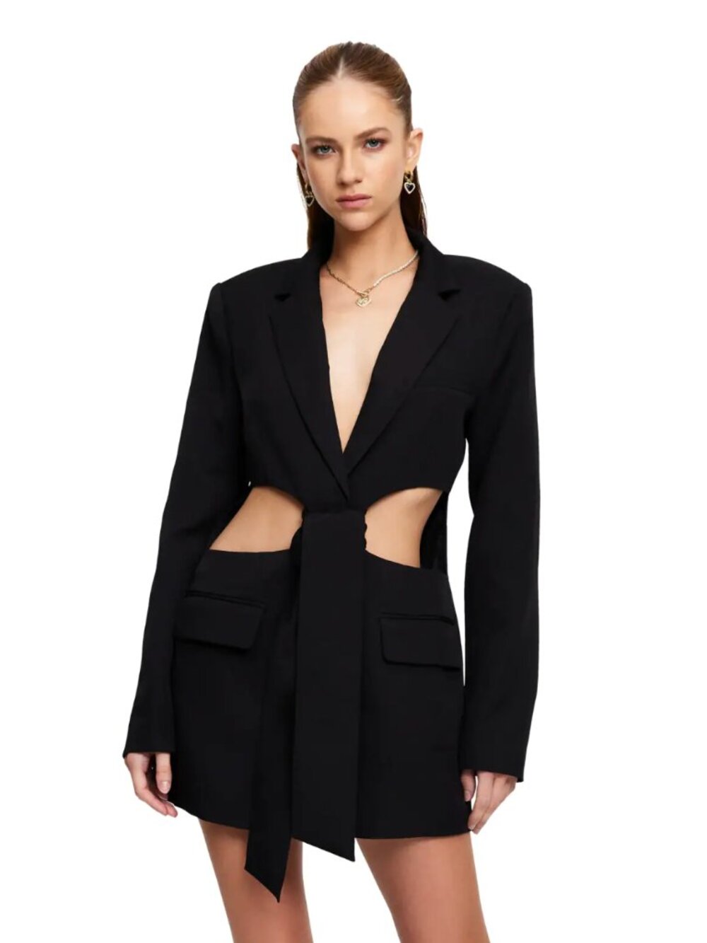 LIONESS LA Confidential Cut Out Blazer Dress | Size: M